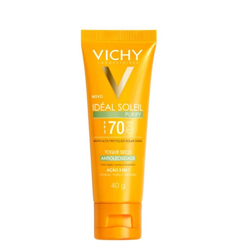 VICHY IDÉAL SOLEI PIRIFY TOQUE SECO ANTIOLEOSIDADE FPS70 40G 