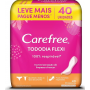 PROTETOR DIARIO CAREFREE TODO DIA FLEXI COM 40 UNIDADES