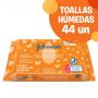 TOALHINHA JOHMSONS SUAVE COM 44 UNIDADES