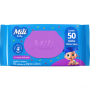 TOALHAS UMEDECIDAS MILI BABY COM 50 UNIDADES