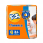 FRALDA POM POM CLASSICA COM 24 UNIDADES