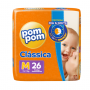 FRALDA POM POM CLASSICA JUMBO M COM 26 UNIDADES