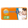 FRALDA POM POM CLASSICA JUMBO P COM 30 UNIDADES