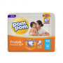 FRALDA POM POM PROTEK BABY MEGA XG COM 40 UNIDADES