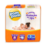 FRALDA POM POM PROTEK DERMA JUMBO G COM 24 UNIDADES