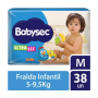 FRALDA BABYSEC ULTRA MEGA TAM M COM 38 GALINHA PINTADINHA
