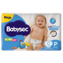 FRALDA BABYSEC ULTRA MEGA TAM P COM 50 GALINHA PINTADINHA
