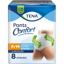 ROUPA INTIMA TENA PANTS CONFORT P/M COM 08 UNIDADES 