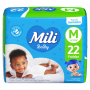 FRALDA MILI ULTRA SECA JUMBINHO M COM 22 UNIDADES