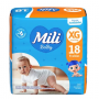 FRALDA MILI ULTRA SECA JUMBINHO XG COM 18 UNIDADES