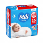 FRALDA MILI ULTRA SECA JUMBINHO XXG COM 16 UNIDADES