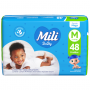 FRALDA MILI ULTRA SECA MEGA M COM 48 UNIDADES