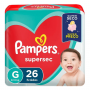 FRALDA PAMPERS SUPERSEC G 26 UNIDADES