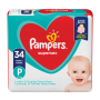 FRALDA PAMPERS SUPERSEC P COM 34 UNIDADES