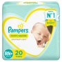 FRALDA PAMPERS PREMIUM CARE TAM RN C/20 UNIDADES