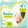 FRALDA PAMPERS RN+ PREMIUN COM 36 UNIDADES 