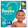 FRALDA PAMPERS CONFORTSEC SUPER BAG XXG COM 56 UNIDADES