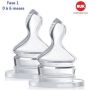 BICO DE SILICONE NUK RALO ESSENCE 3 FUROS 0 A 6 MESES 