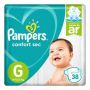 FRALDA PAMPERS CONFORT SEC TAMANHO G COM 38 UNIDADES