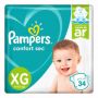 FRALDA PAMPERS CONFORT SEC XG COM 34 UNIDADES