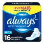ABSORVENTE ALWAYS COM 16 UNIDADES NOTURNO SECA ABAS