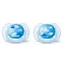 CHUPETA AVENT ULTRA SOFT DECORADA 6-18 MESES AZUL 2 UND 
