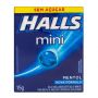 HALLS MINUI SABOR MENTOL SEM AÇUCAR