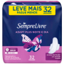 ABSORVENTE SEMPRE LIVRE ADAPT NOITE/DIA SECA ABAS COM 32 UNI
