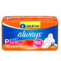 ABSORVENTE HIGIENICO ALWAYS BASIC P SUAVE COM ABA 16UNIDADES