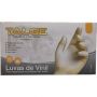 LUVA VINIL M COM 100 UNIDADES