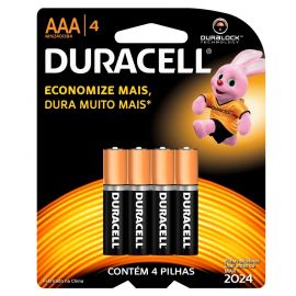 PILHAS DURACELL AAA C/4