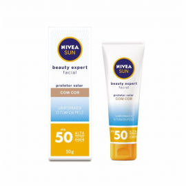 PROTETOR NIVEA SUN BEAUTY EXPERT  FACIAL COM COR FPS 50G