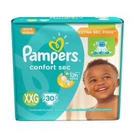 FRALDA PAMPERS CONFORT SEC XXG 30UNI