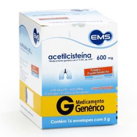 ACETILCISTEÍNA 600MG COM 16 ENVELOPES - EMS - GENÉRICO