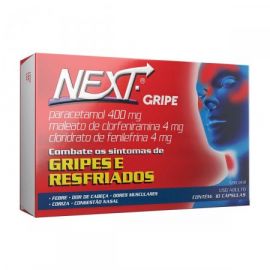 ANTIGRIPAL NEXT GRIPE 400MG +4MG + 4MG COM 10 CÁPSULAS