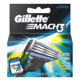 CARGA PARA APARELHO DE BARBEAR GILLETTE MACH3 - 2 UNIDADES
