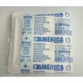 COMPRESSA DE GAZE ESTÉRIL HÉRIKA 7,5CM X 7,5CM COM 10 UNIDADES