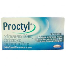 PROCTYL SUPOSITÓRIO COM 15 UNIDADES