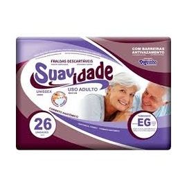 FRALDA SUAVIDADE EG COM 26 UNIDADES